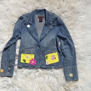Hello Kitty upcycled STYLISH VINTAGE Denim Jacket for WOmen